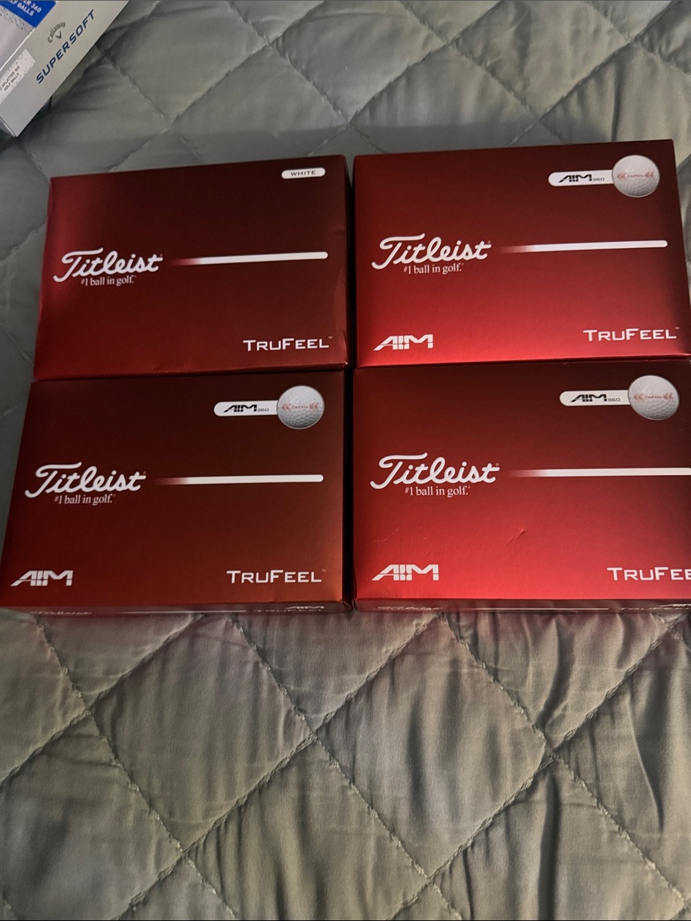 Titleist TruFeel AIM Golf Ball Boxes - Red 48 golf balls